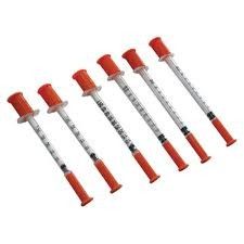 Şeffaf Namlu 1ml İnsülin Enjeksiyon Şırıngaları